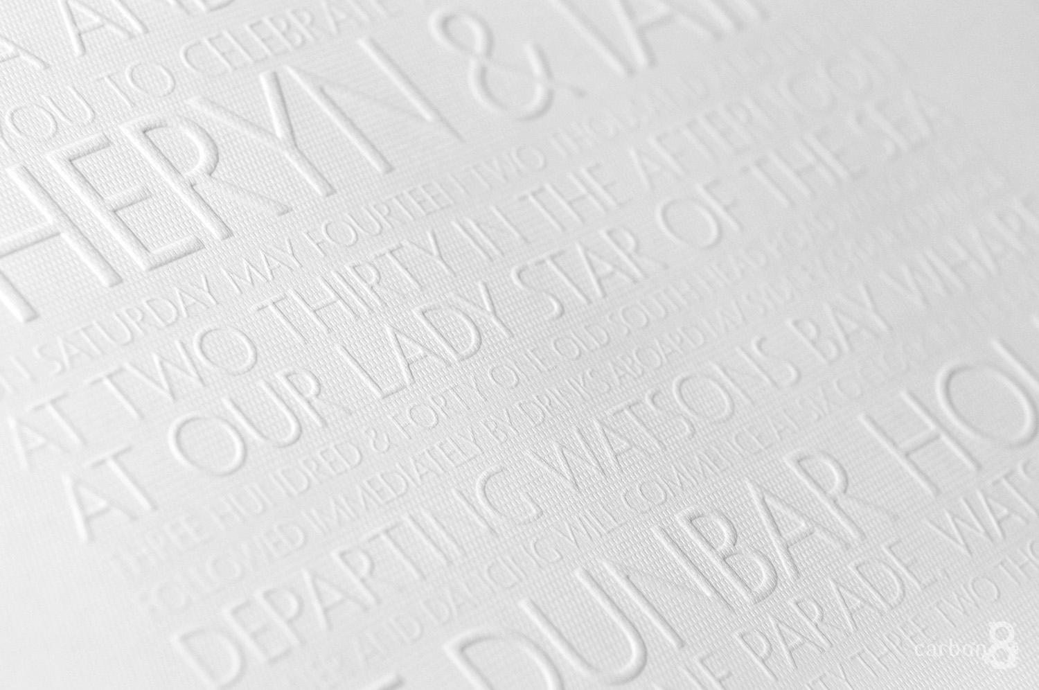 Embossed invitation