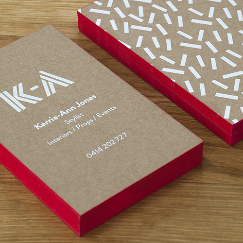 KERRY-ANN JONES WHITE INK BUSINESS CARDS
