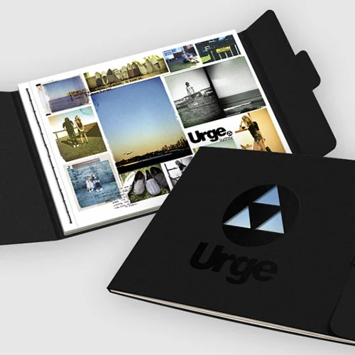 URGE FOOTWEAR DIE CUT & FOILED BOOKLET