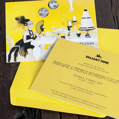 VALIANT HIRE FUSED INVITATION