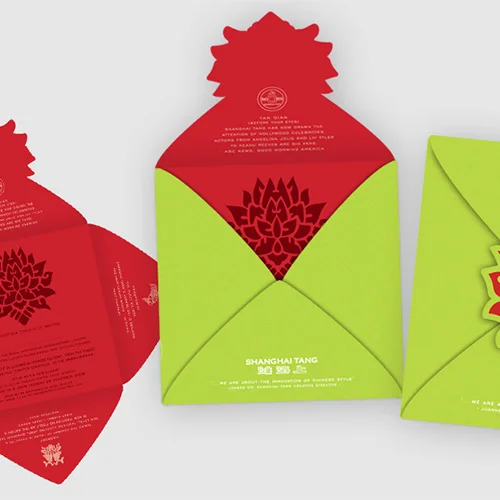 SHANGHAI TANG DIE CUT & FOLD OUT INVITATION