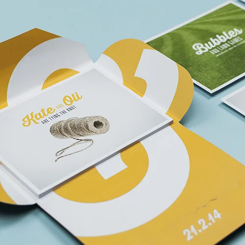 WEDDING INVITATION WITH MATCHING ACCESSORIES