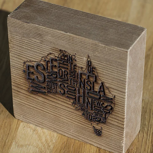 BURBIA LASER ENGRAVED BLOCK