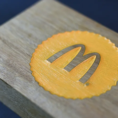 MCDONALD'S LASER ENGRAVED LETTERS & LOGO