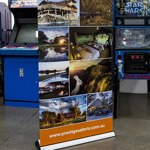 PRESTIGE SAFARIS PULL UP BANNER