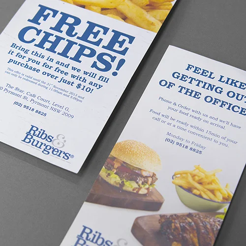 RIBS & BURGERS FULL COLOUR FLYERS