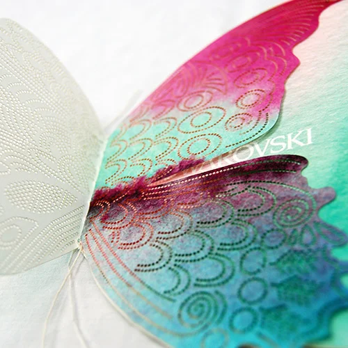 SWAROVSKI DIE CUT BUTTERFLY INVITATION