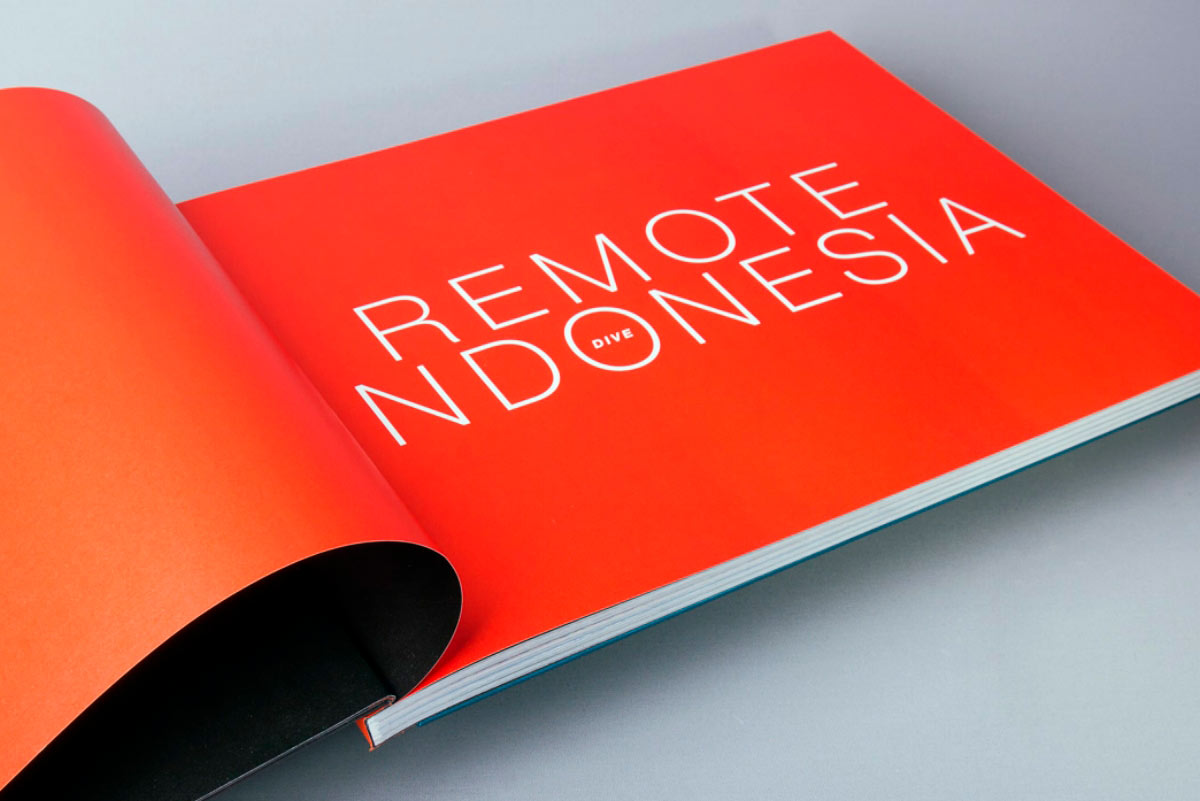 remote Indonesia dive custom case bound book inside