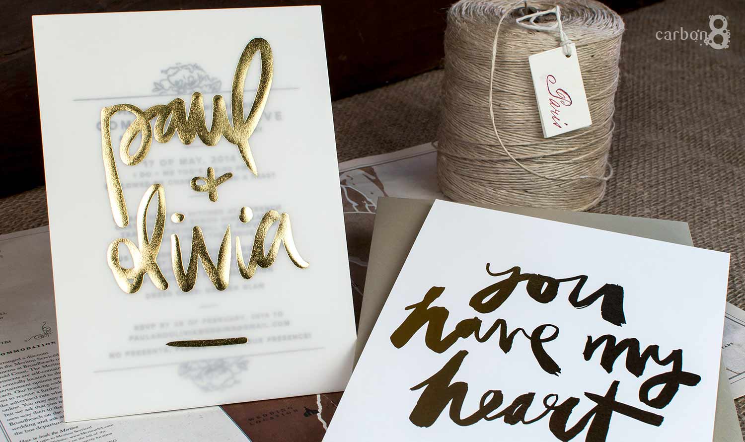 Wedding invitation fused