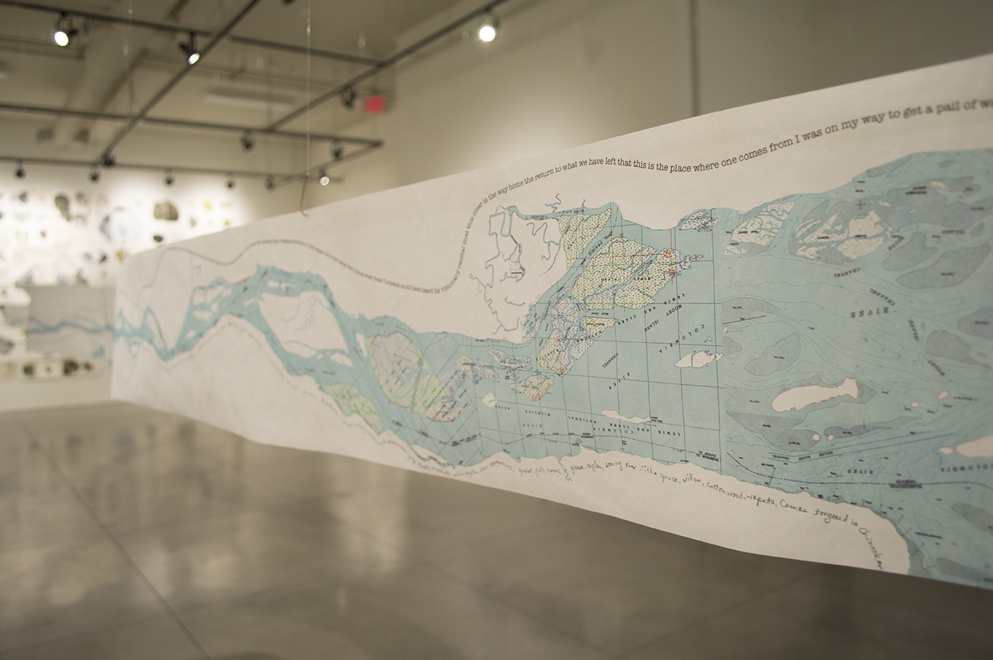 Touchstones Nelson Museum - Poetry Map of Columbia River - Fred Wah & Rita Wong
