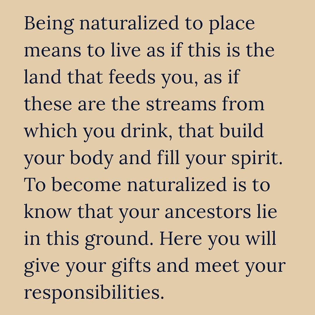 From BRAIDING SWEETGRASS by Robin Wall Kimmerer.