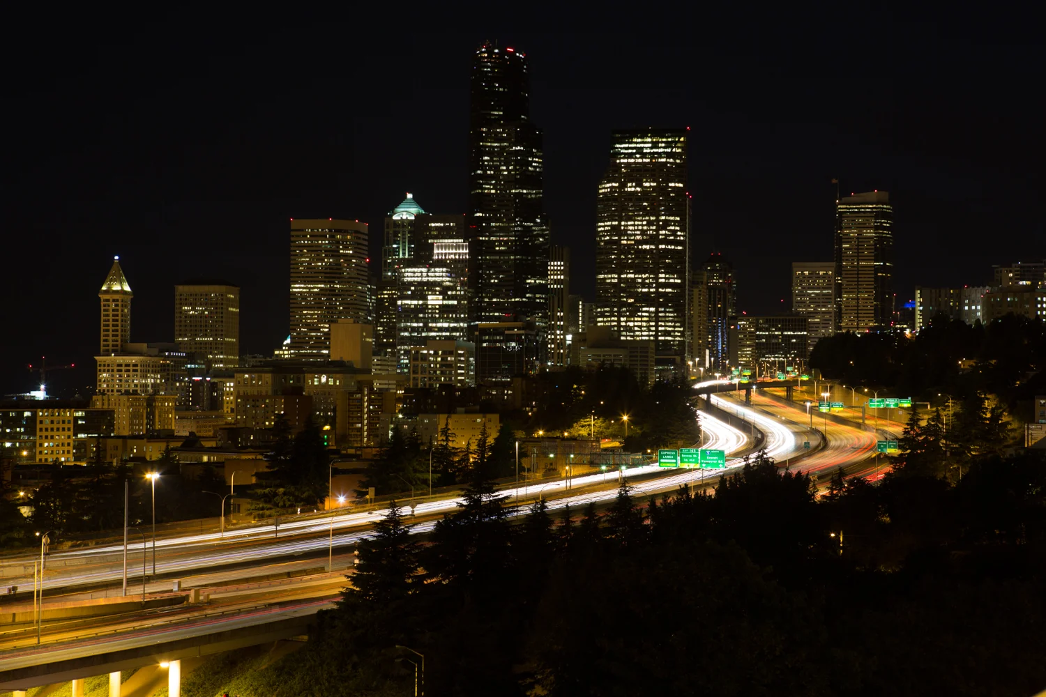 Seattle at night