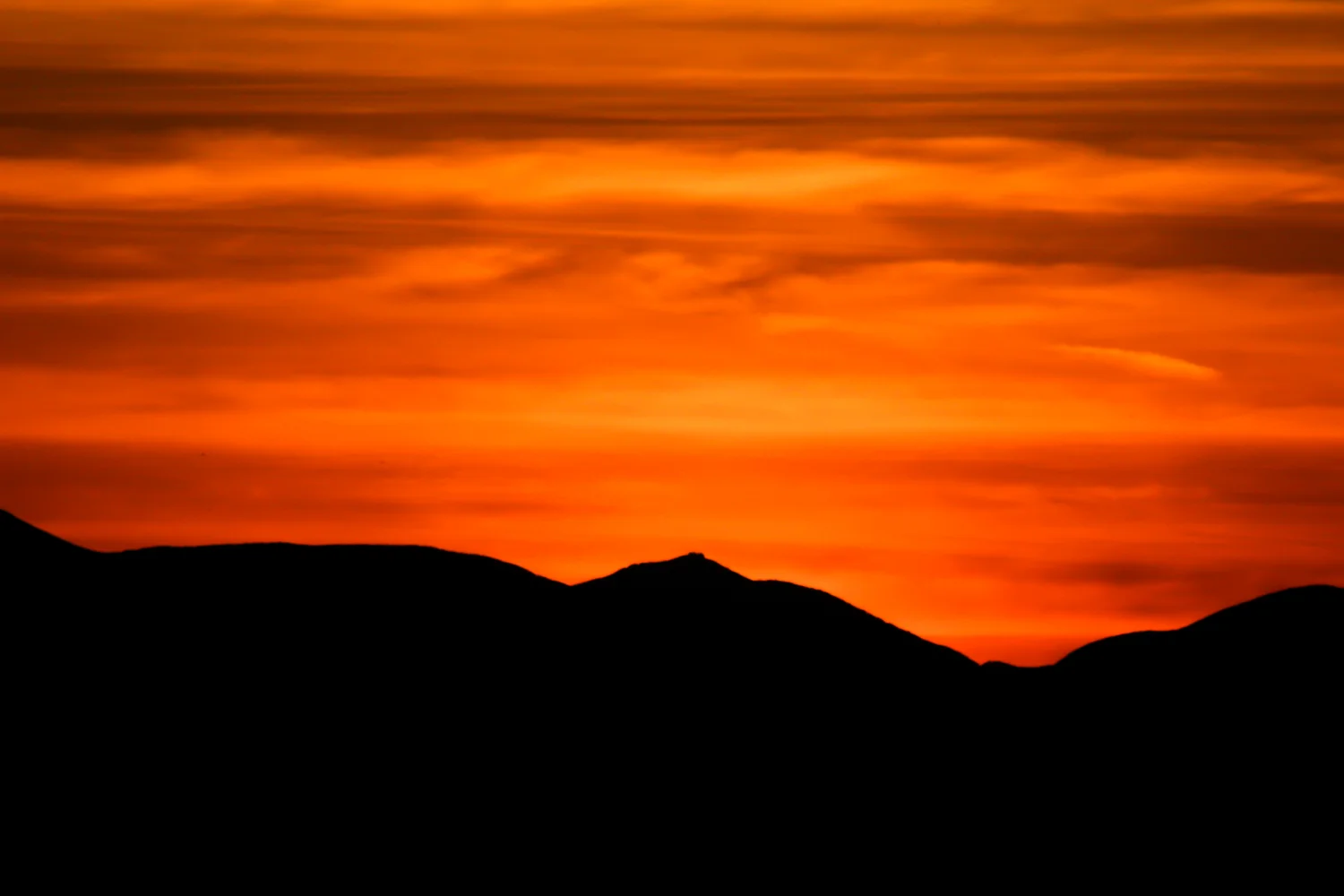 Sunset over the Olympics