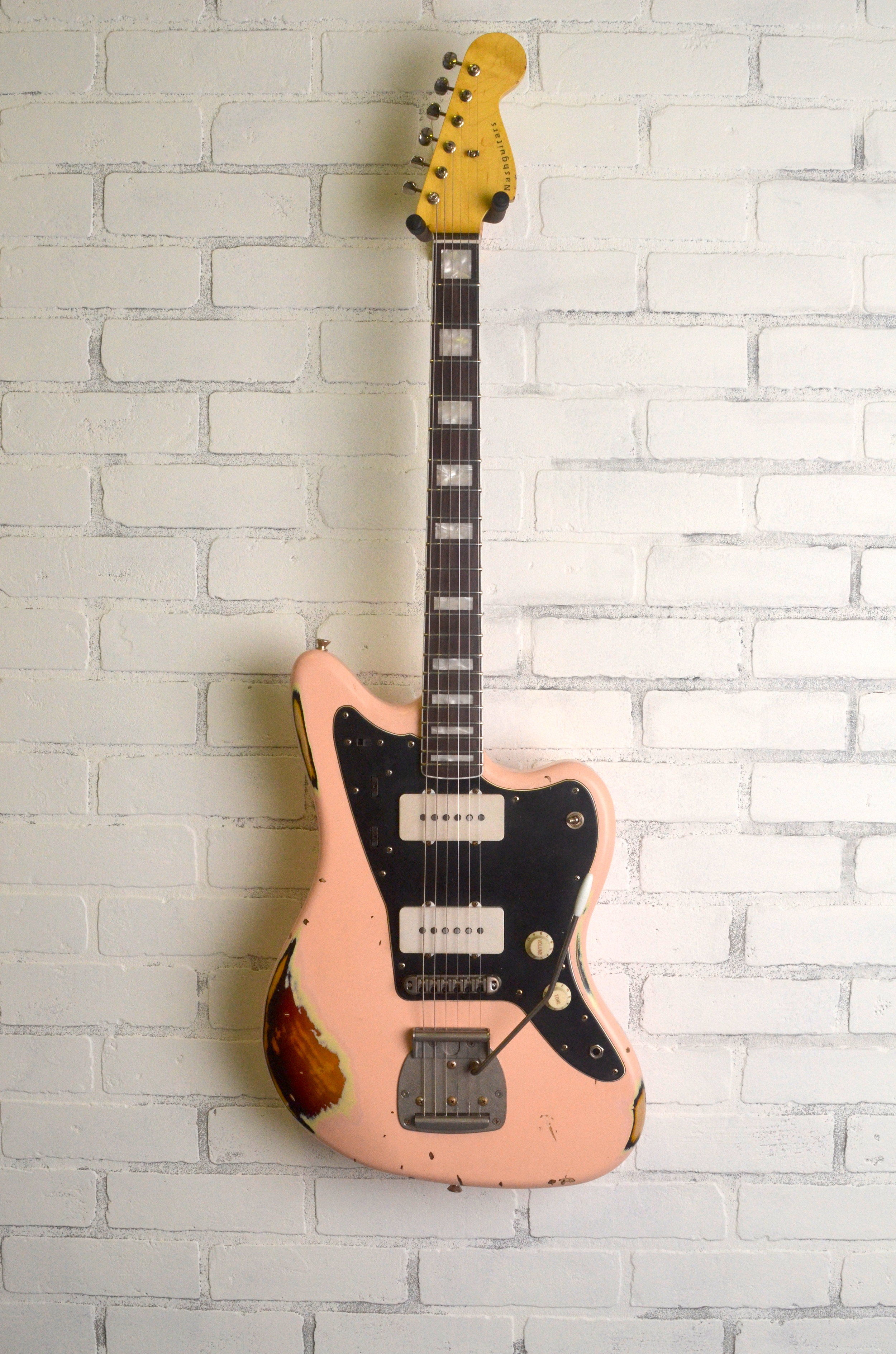  Shell Pink over Three Tone - B&amp;B Neck  3-ply Black Guard  Heavy Aging 