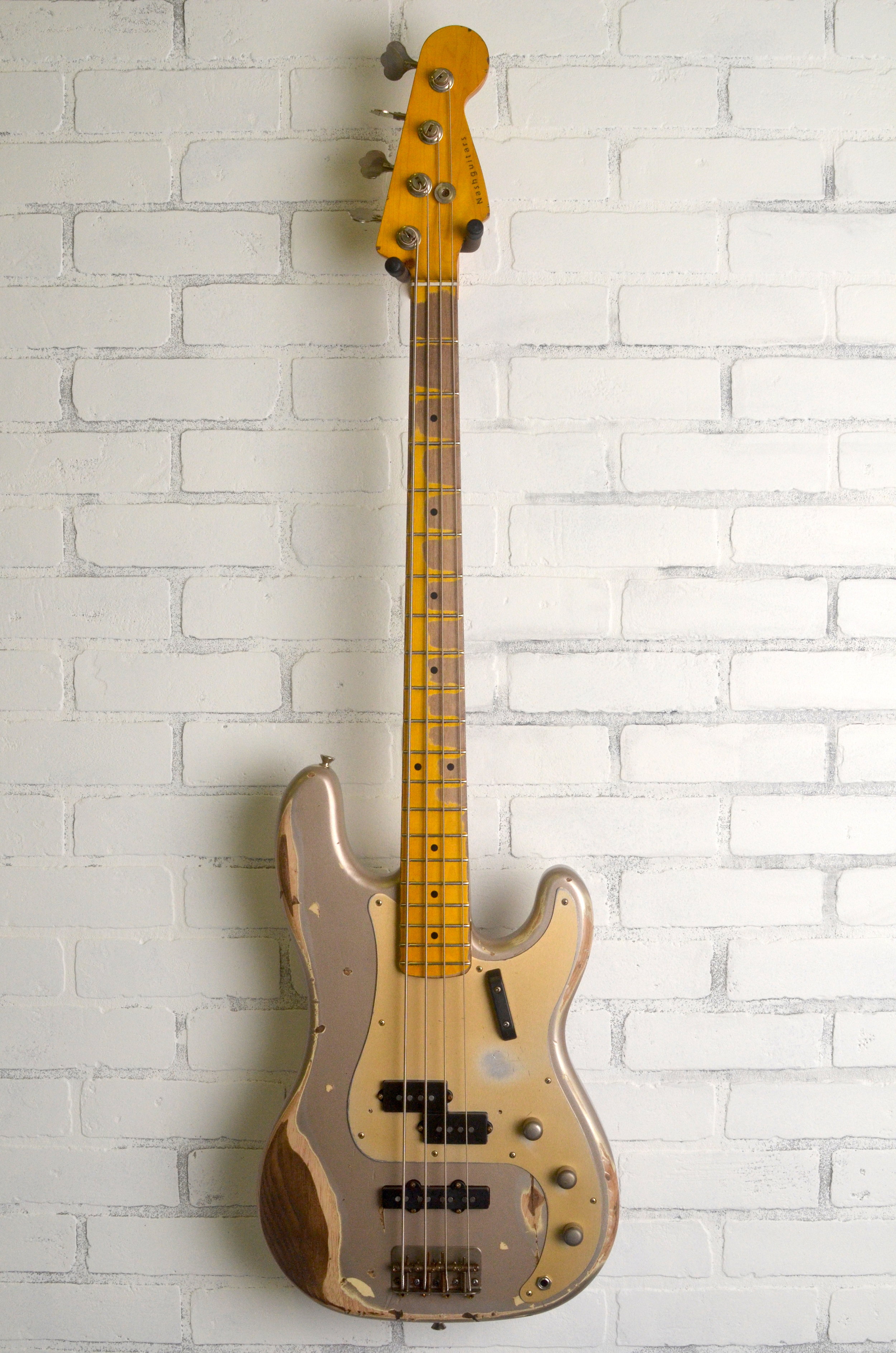  Shoreline Gold on Ash - Added J Pickup  Anodized Gold Guard  Heavy Aging 