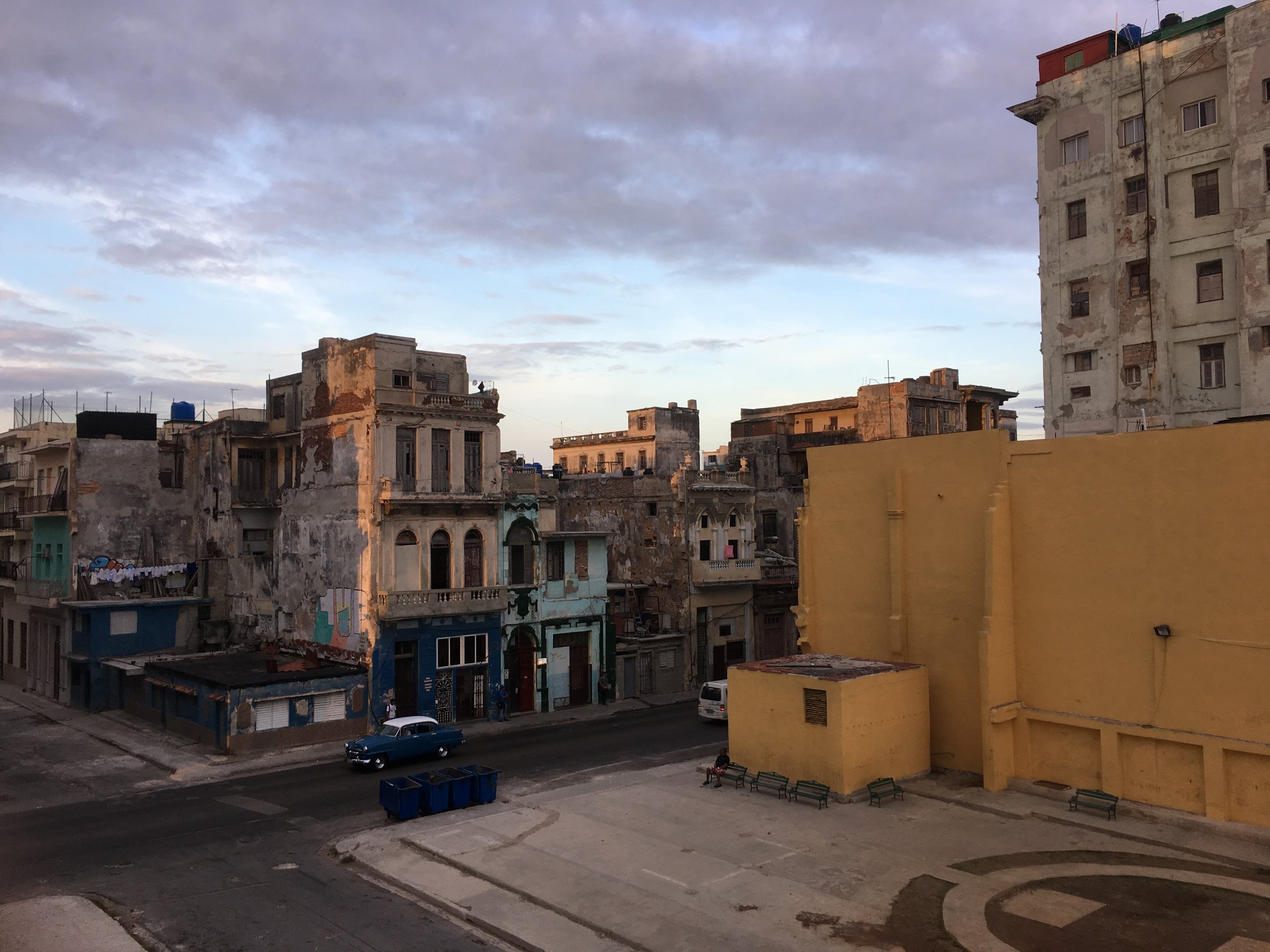 Derelict buildings facing the Malecón