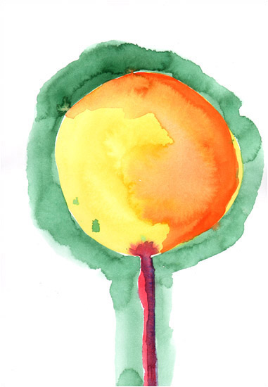 Untitled, 2009, watercolor, 10 ¼ " x 7" 