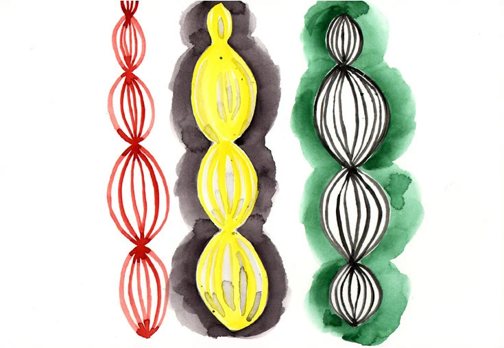 Untitled, 2010, watercolor, 7" x 10 ¼ "