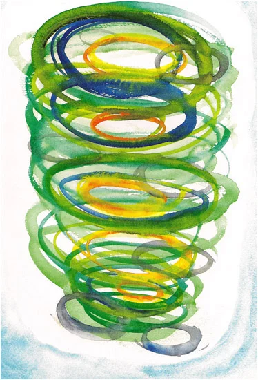 Genesis, 2002, watercolor, 14" x 10 ¼"