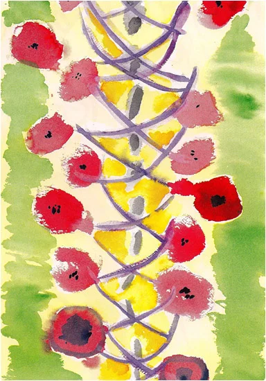 You Follow Me, 2002, watercolor, 14" x 10 ¼"