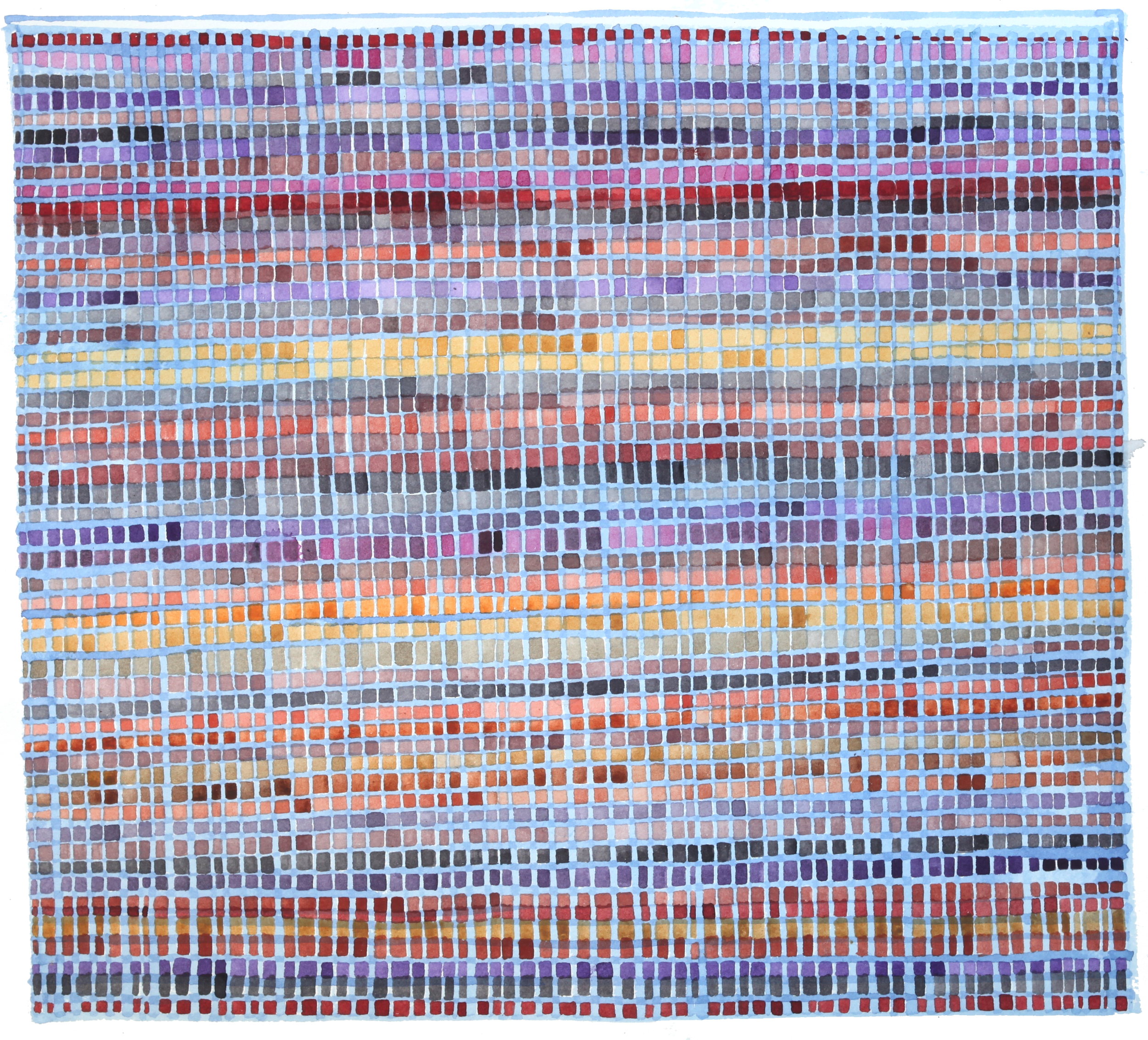 Concurrences #7, 2015, Watercolor, 12.5" x 14"
