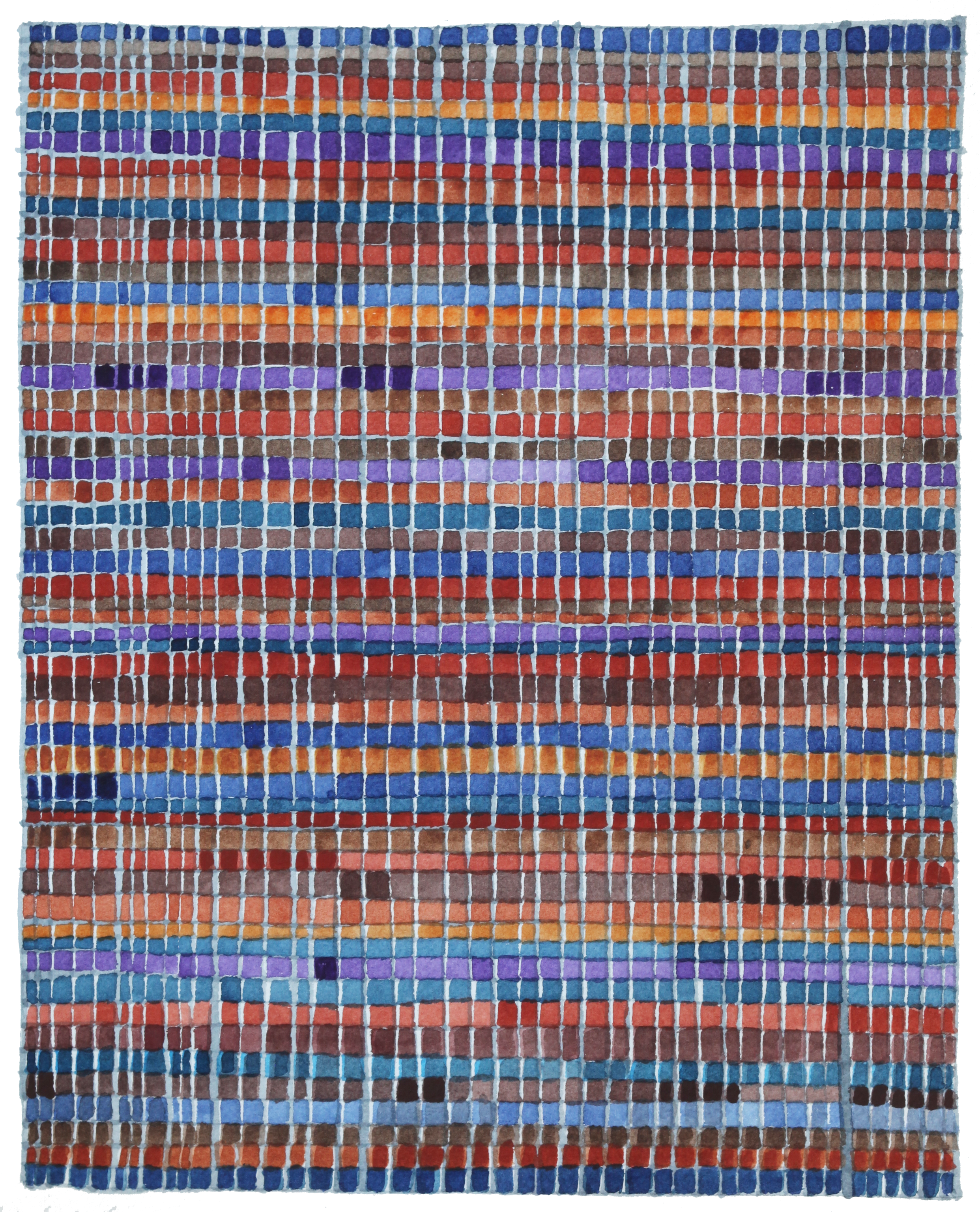Concurrences #14, 2015, Watercolor, 10" x 8"