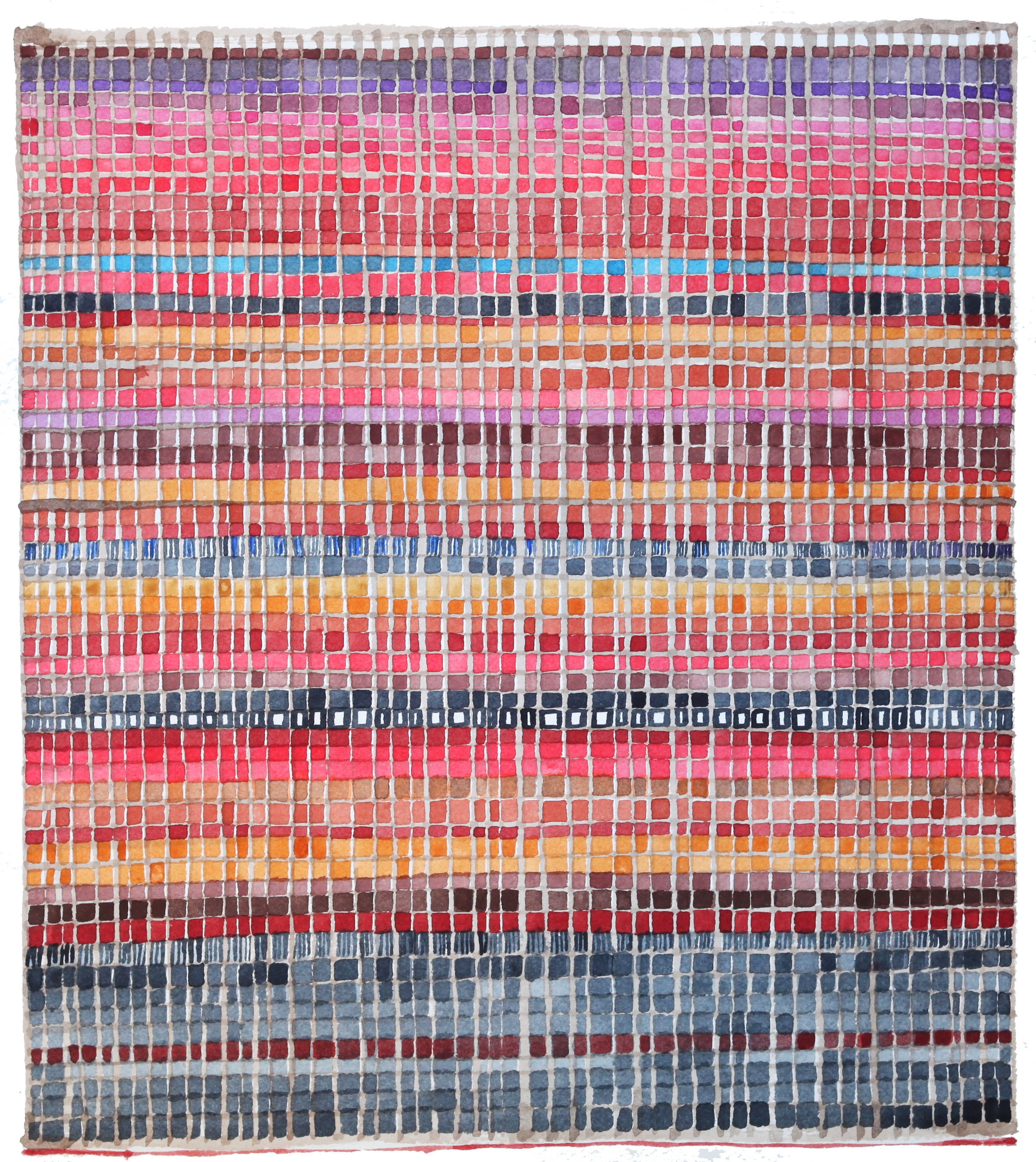 Concurrences #19, 2015, Watercolor, 12.25" x 11"