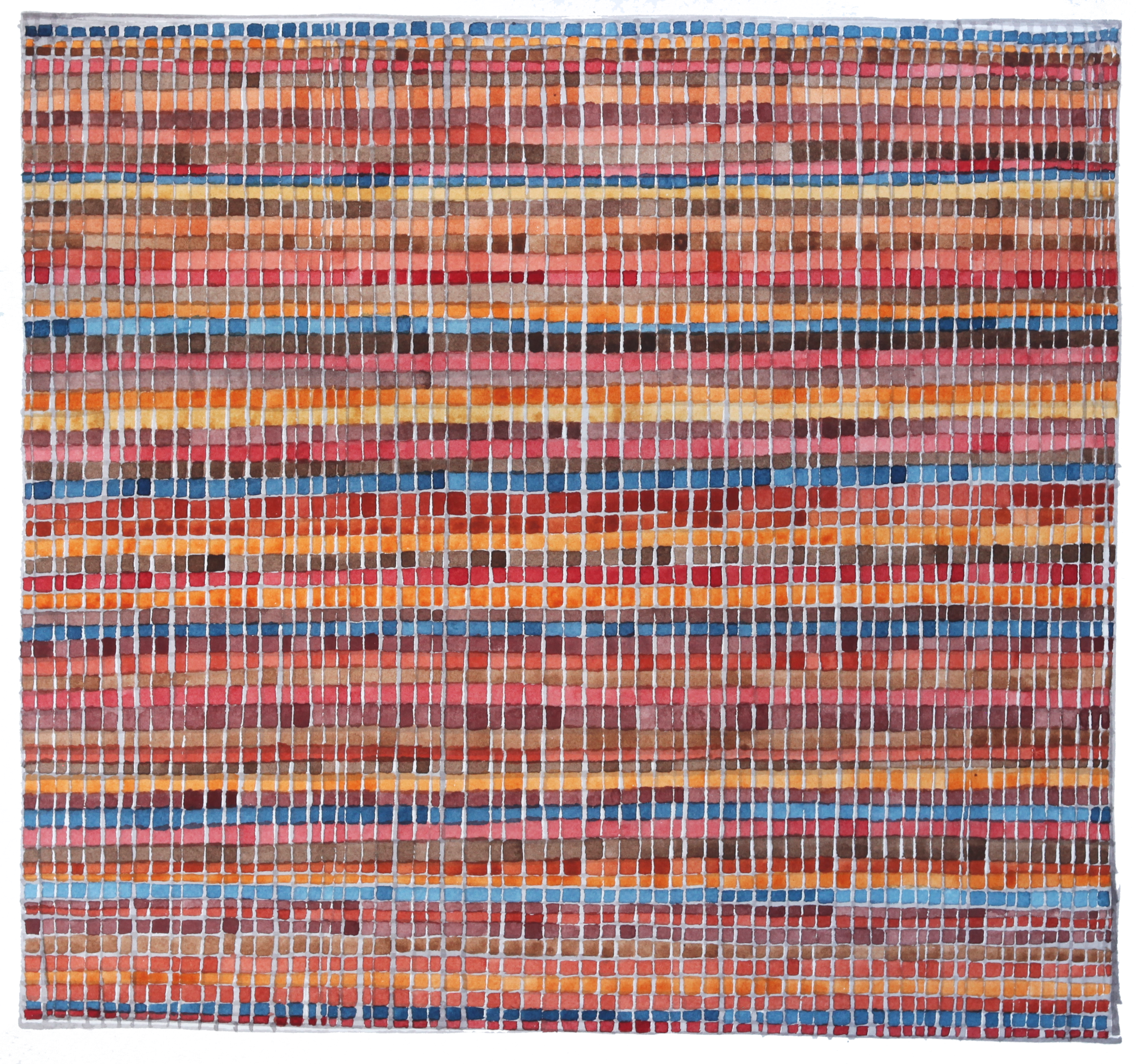  Concurrences #22, 2015, Watercolor,&nbsp; 12" x 12.75" 