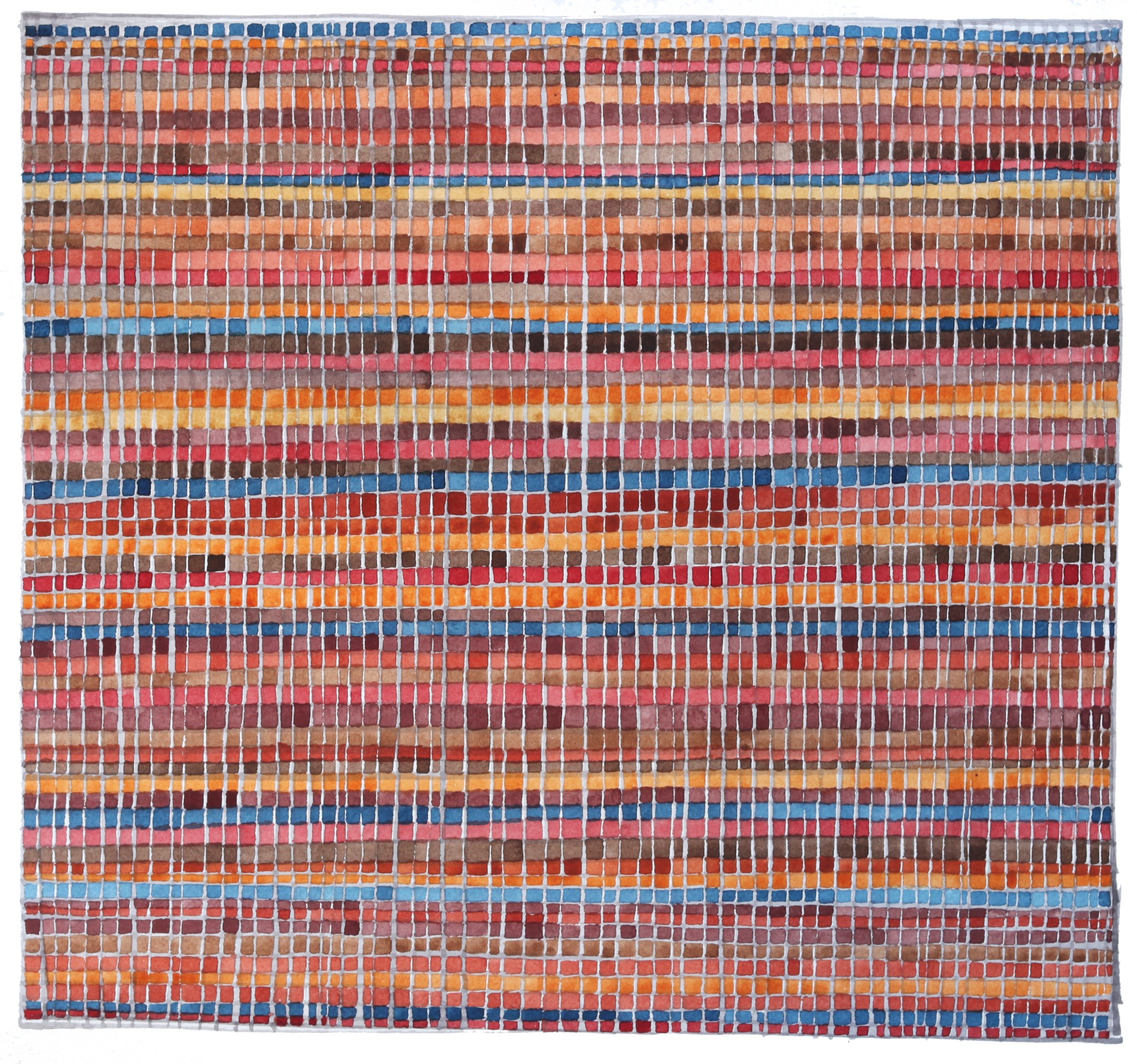 Concurrences #22, 2015, Watercolor, 12" x 12.75"