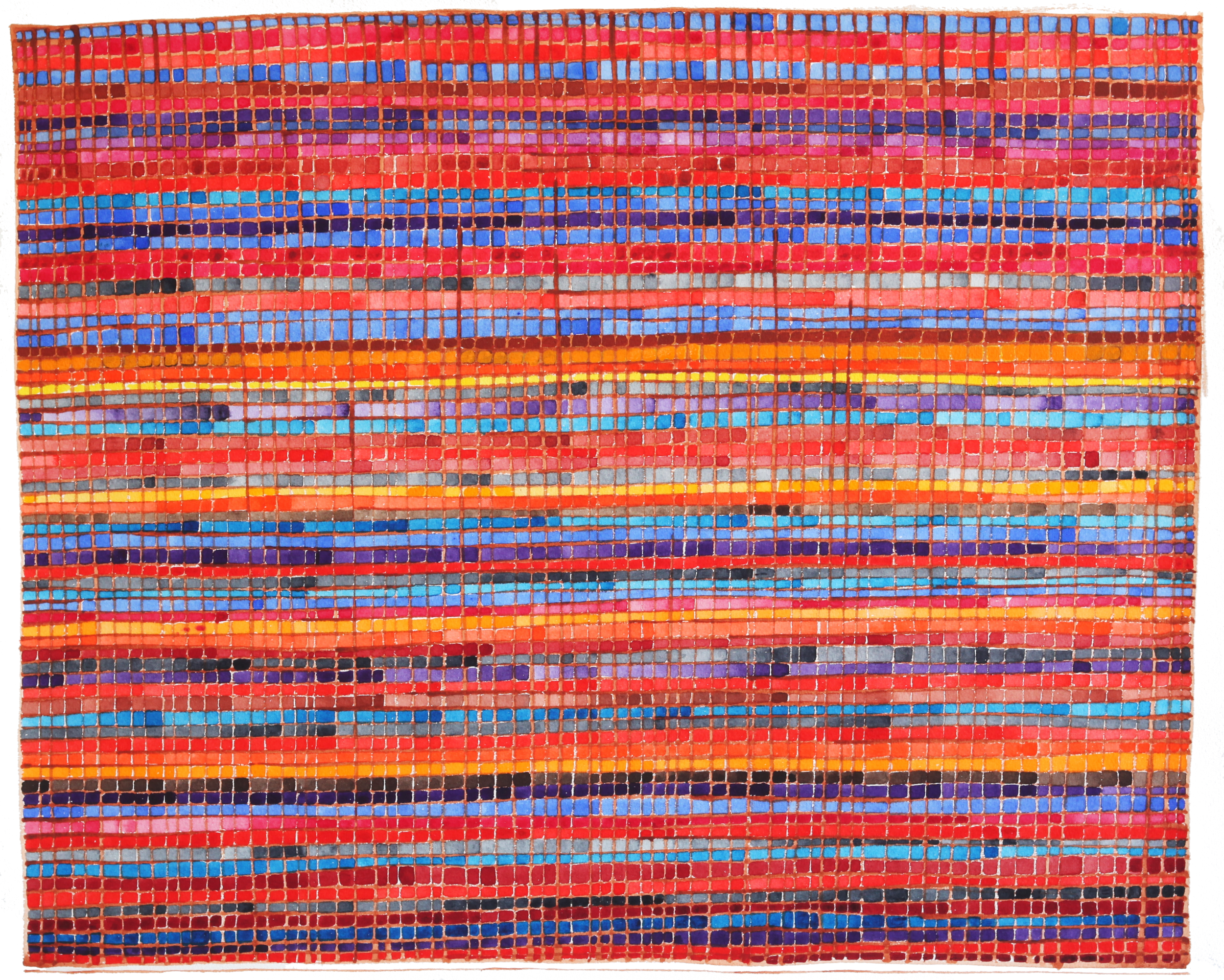Concurrences #21, 2015, Watercolor, 22"x30"