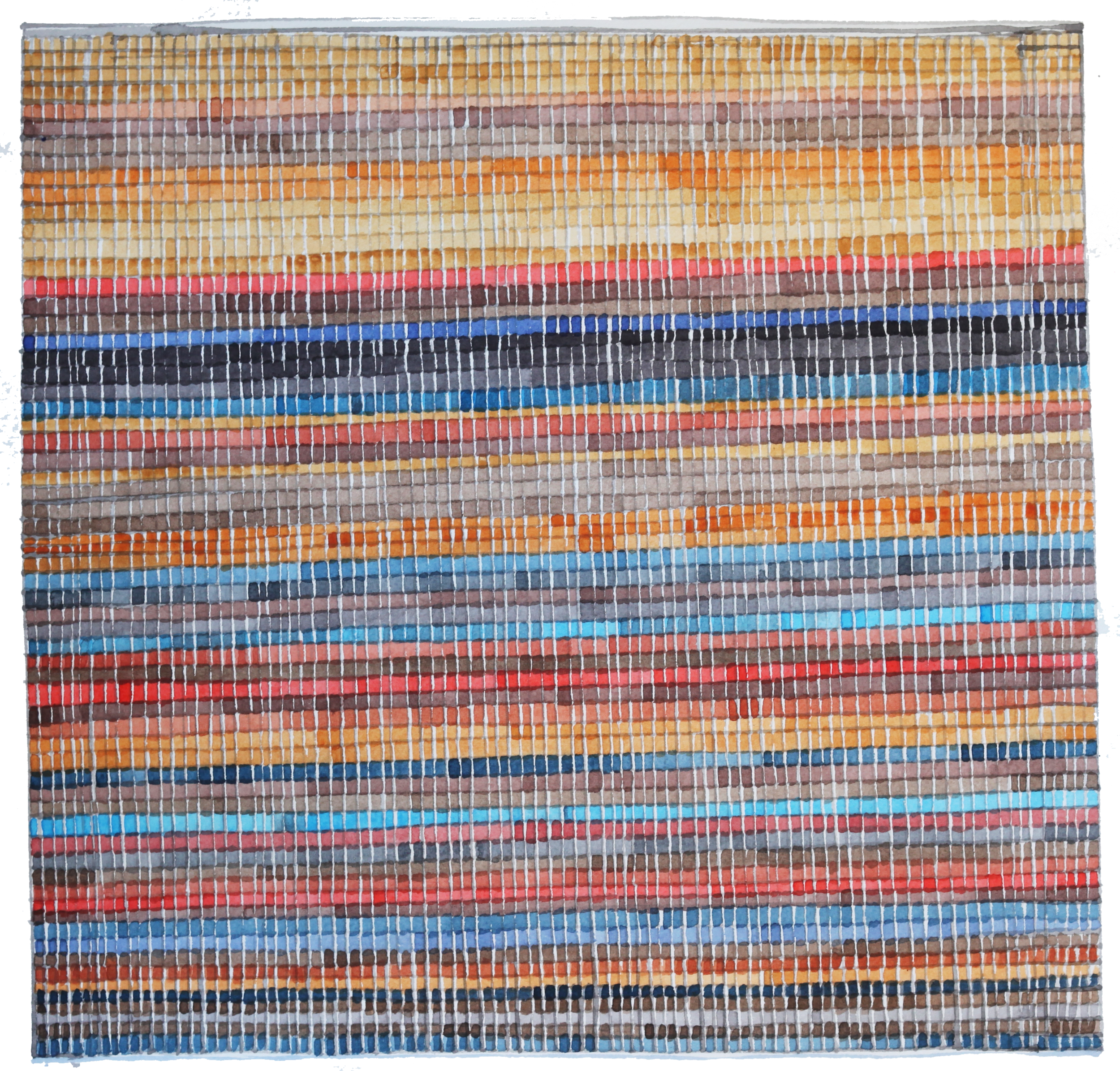 Concurrences #16, 2015, Watercolor, 12.25" x 12.5"