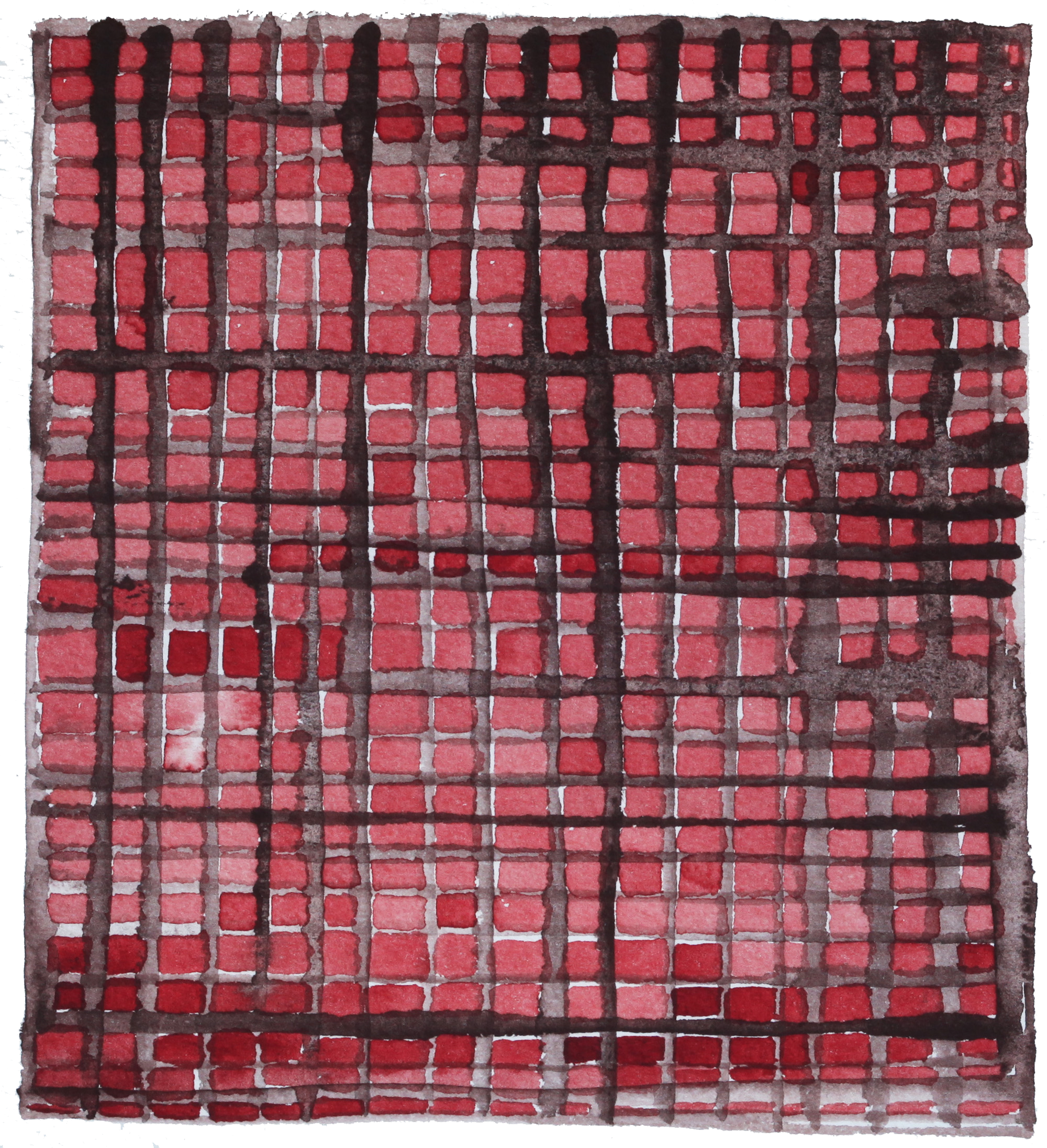 Concurrences #34, 2015, Watercolor, 5.875" x 5.5"