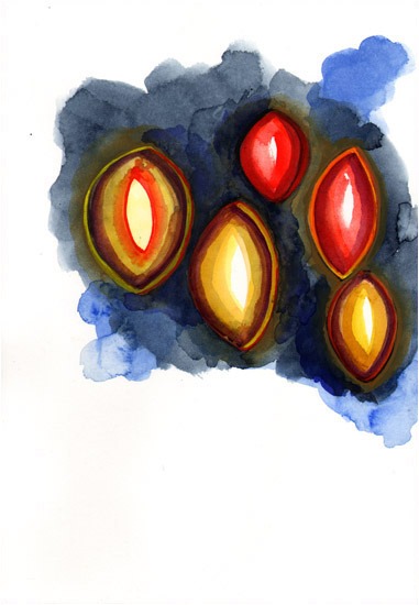   Untitled, 2010, watercolor, 10 ¼" x 7"  