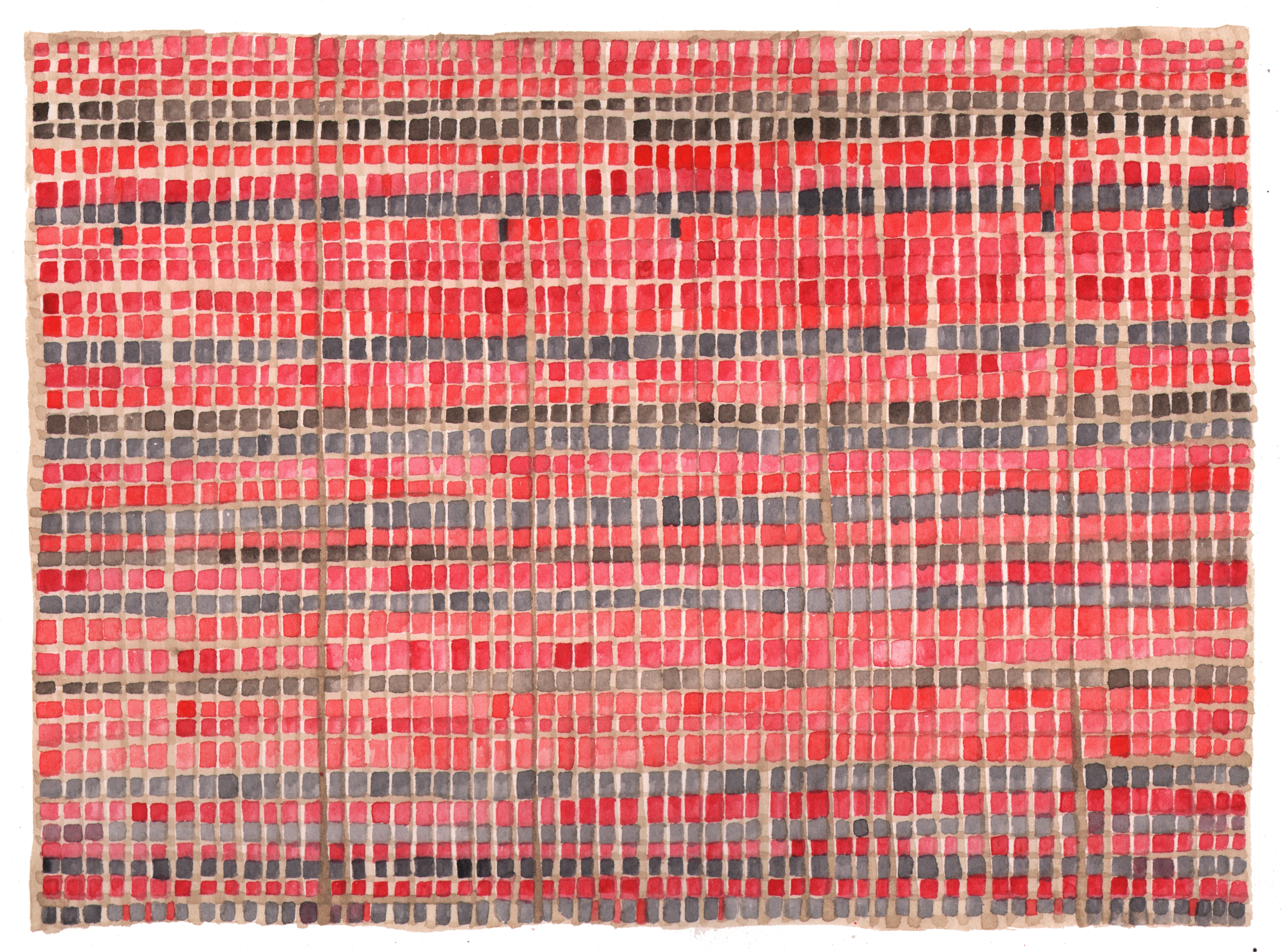 Concurrences/Recurrences #3, 2016, Watercolor 10 ¼” x 14 ¼”