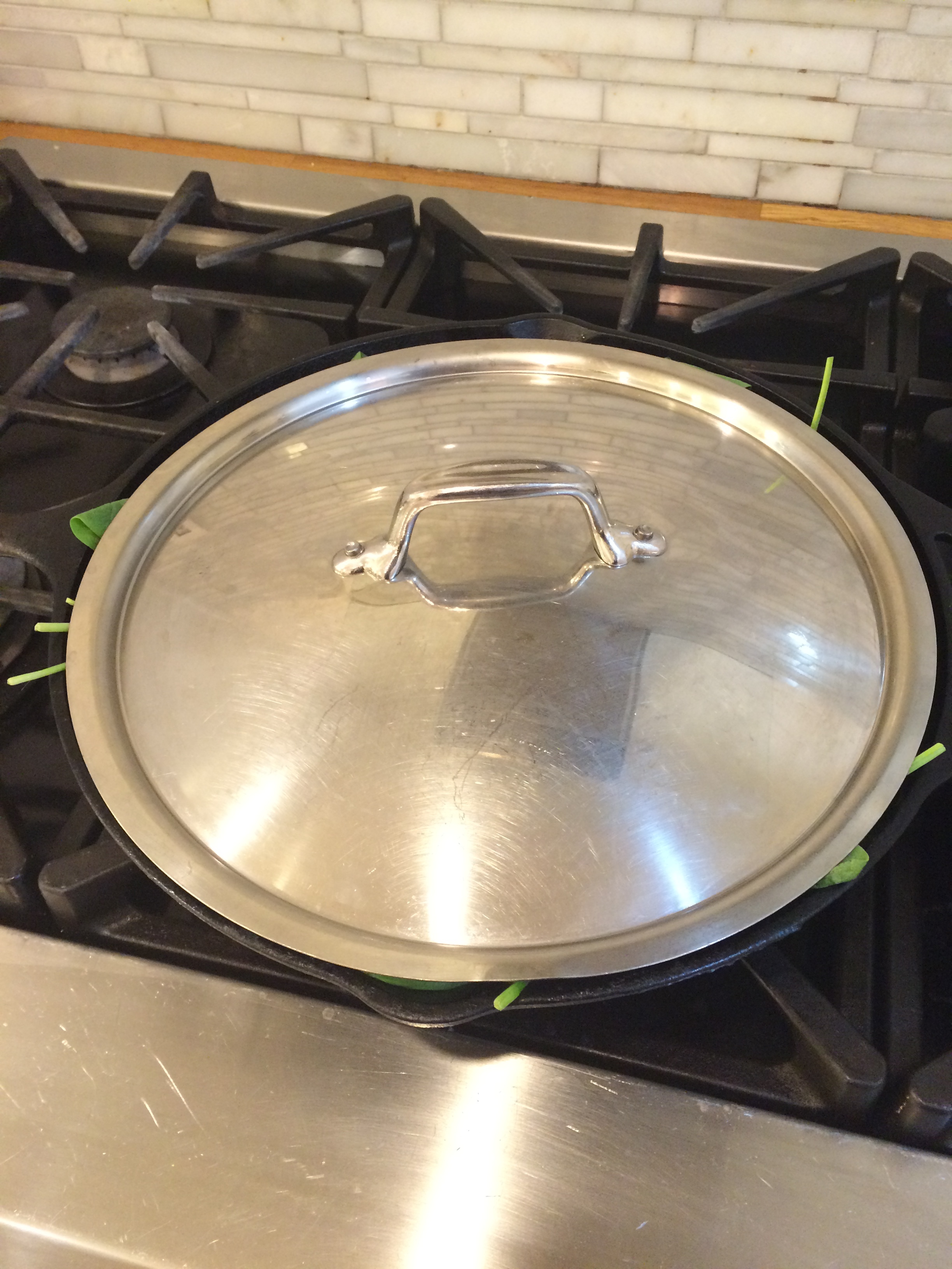 Cover the mixture and let it steam