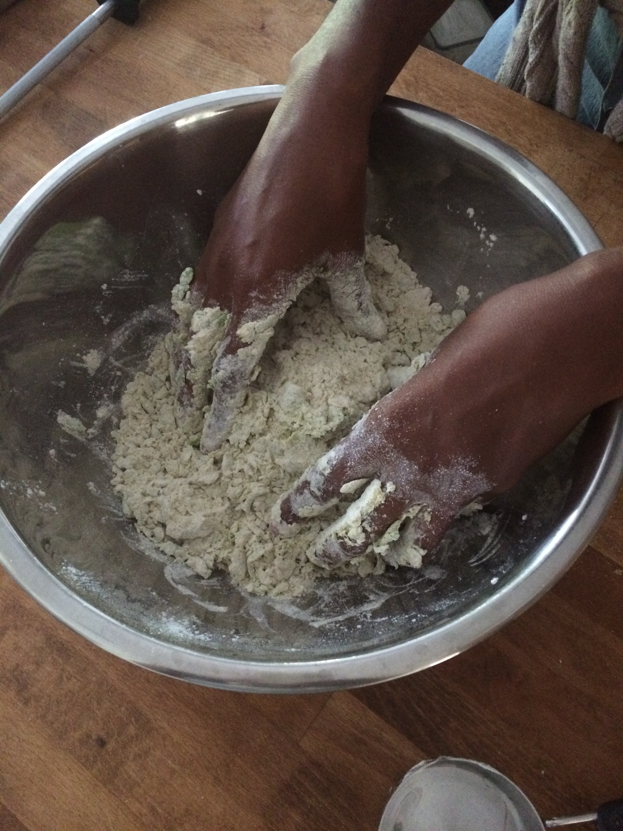 Mix the Avocado in with the flour