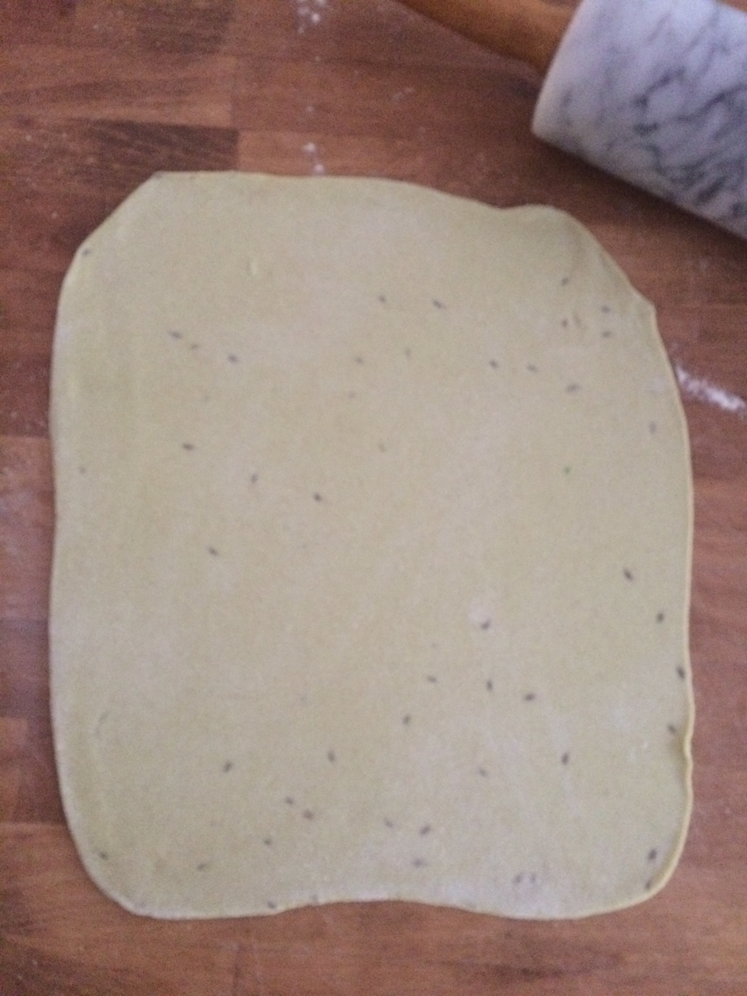 Roll out the dough.