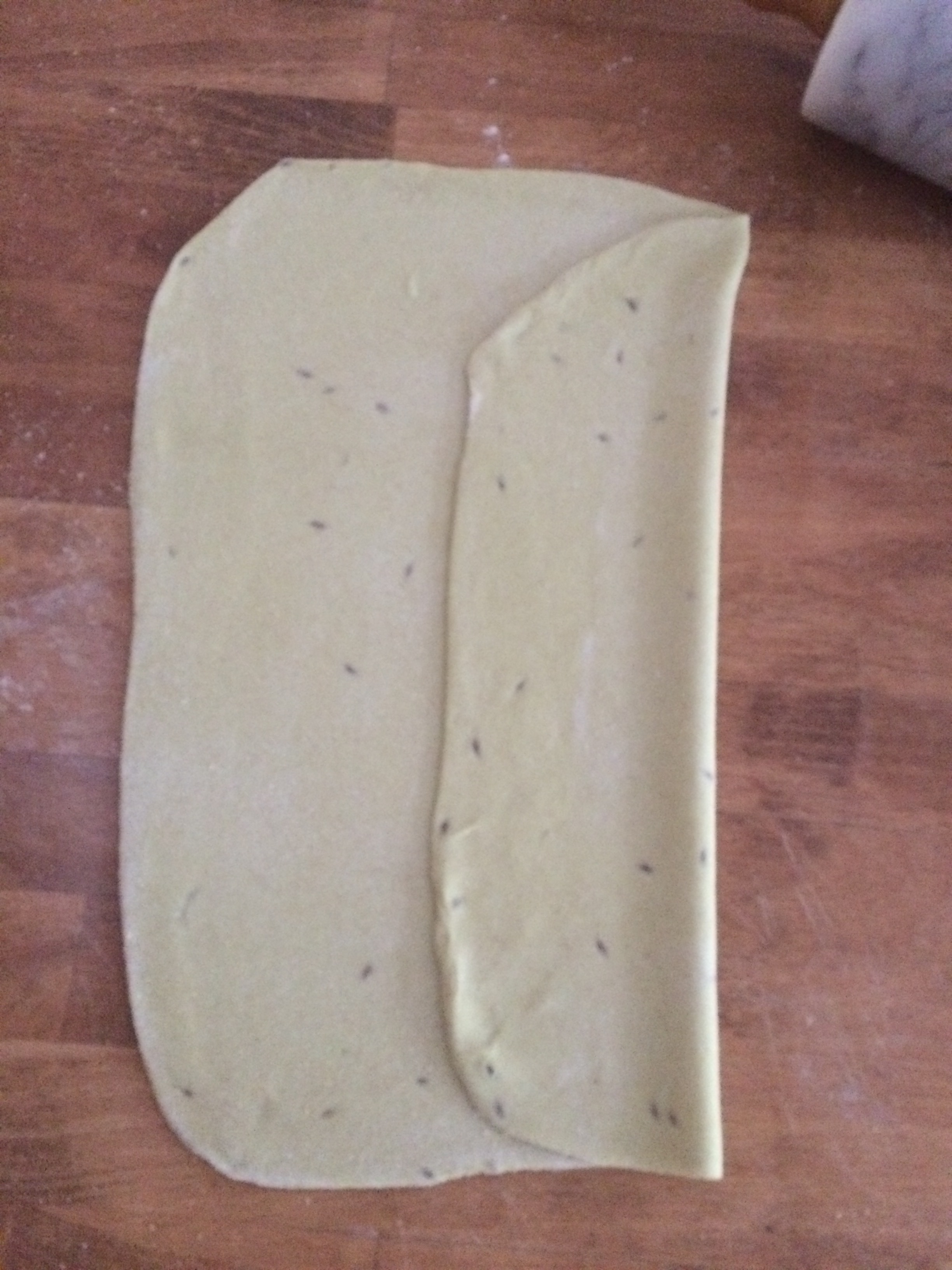 Fold over the right side.
