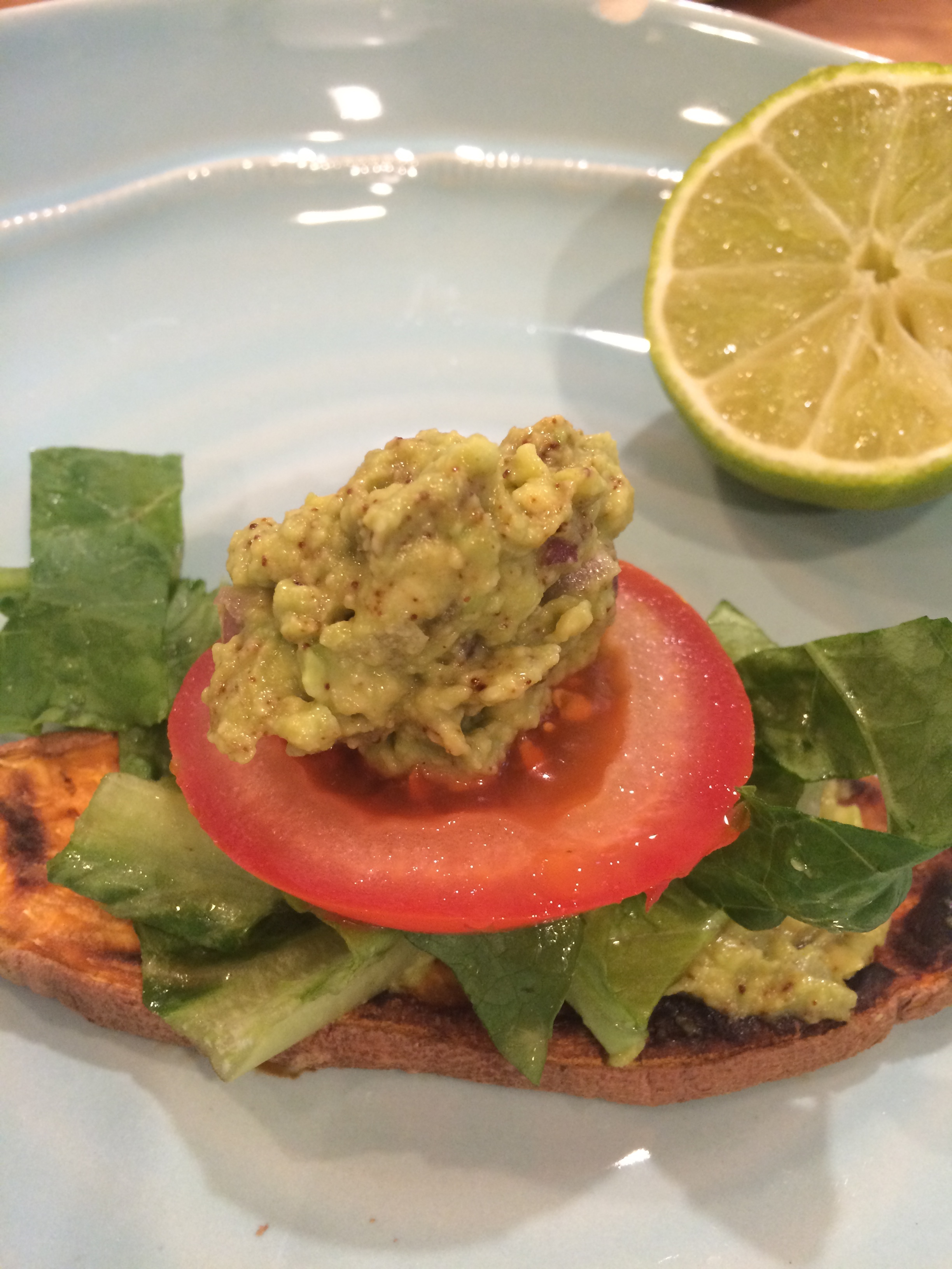 Chipotle Guac on Sweet Potato Toast