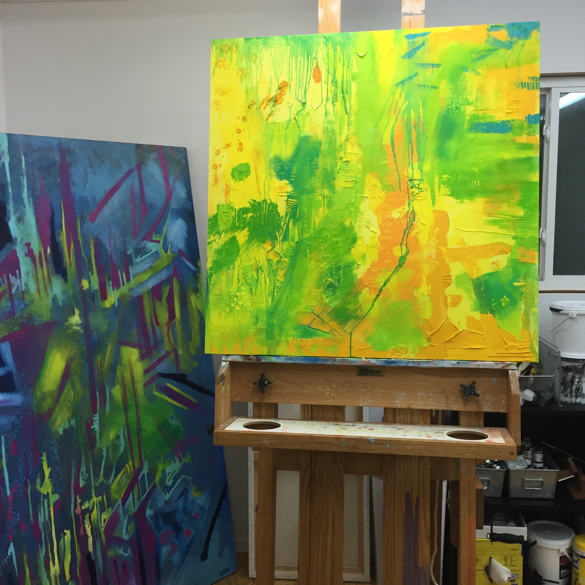 What's currently on my easel. A 30"x30" work in progress.