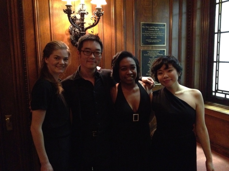 (l-r): Rebecca Anderson (violin), Eric Han (cello), Michelle Cann (piano), Ayane Kozasa (viola)