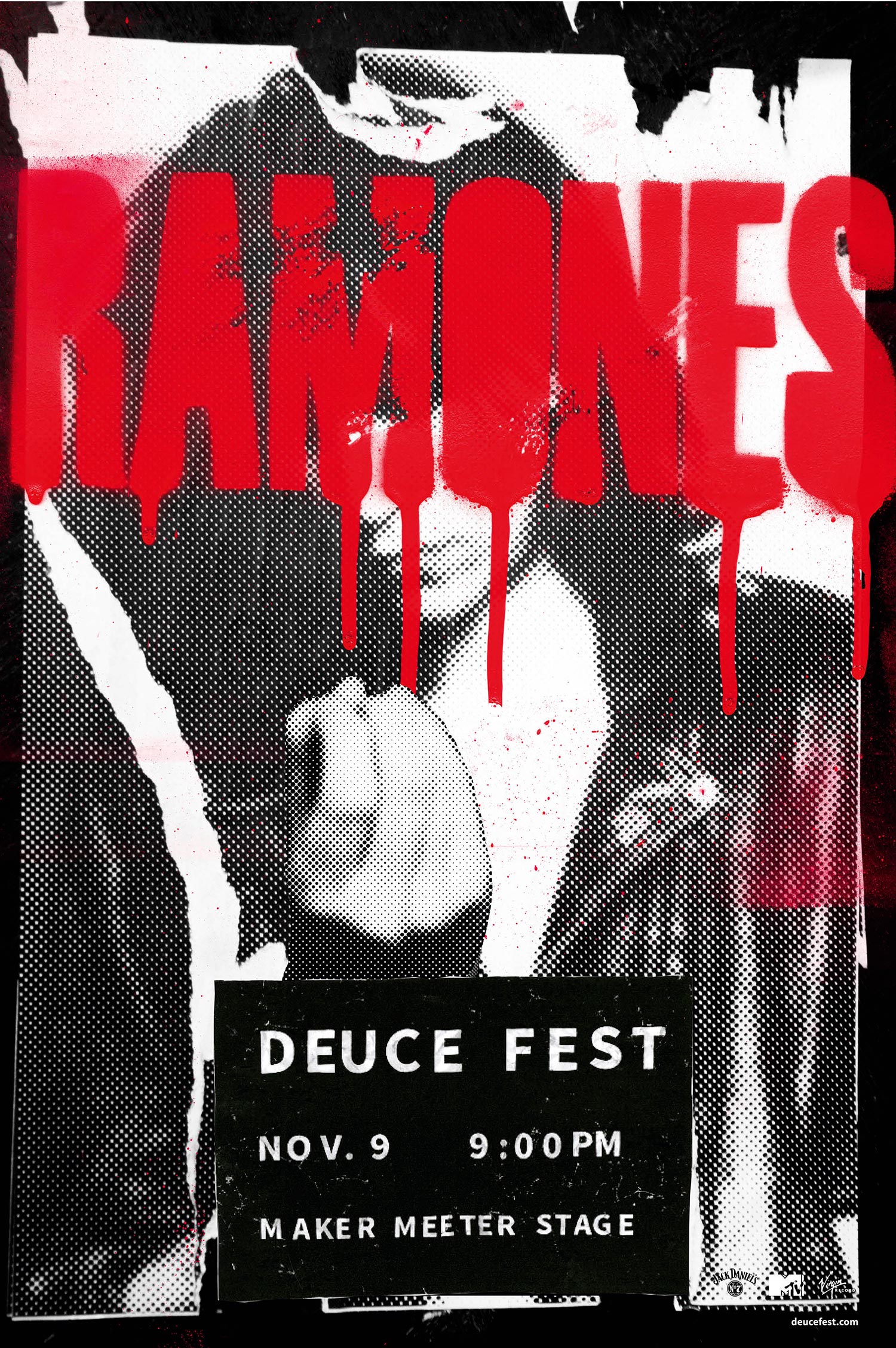 Ramones, Deuce Fest - illustrated poster by Rae Maher