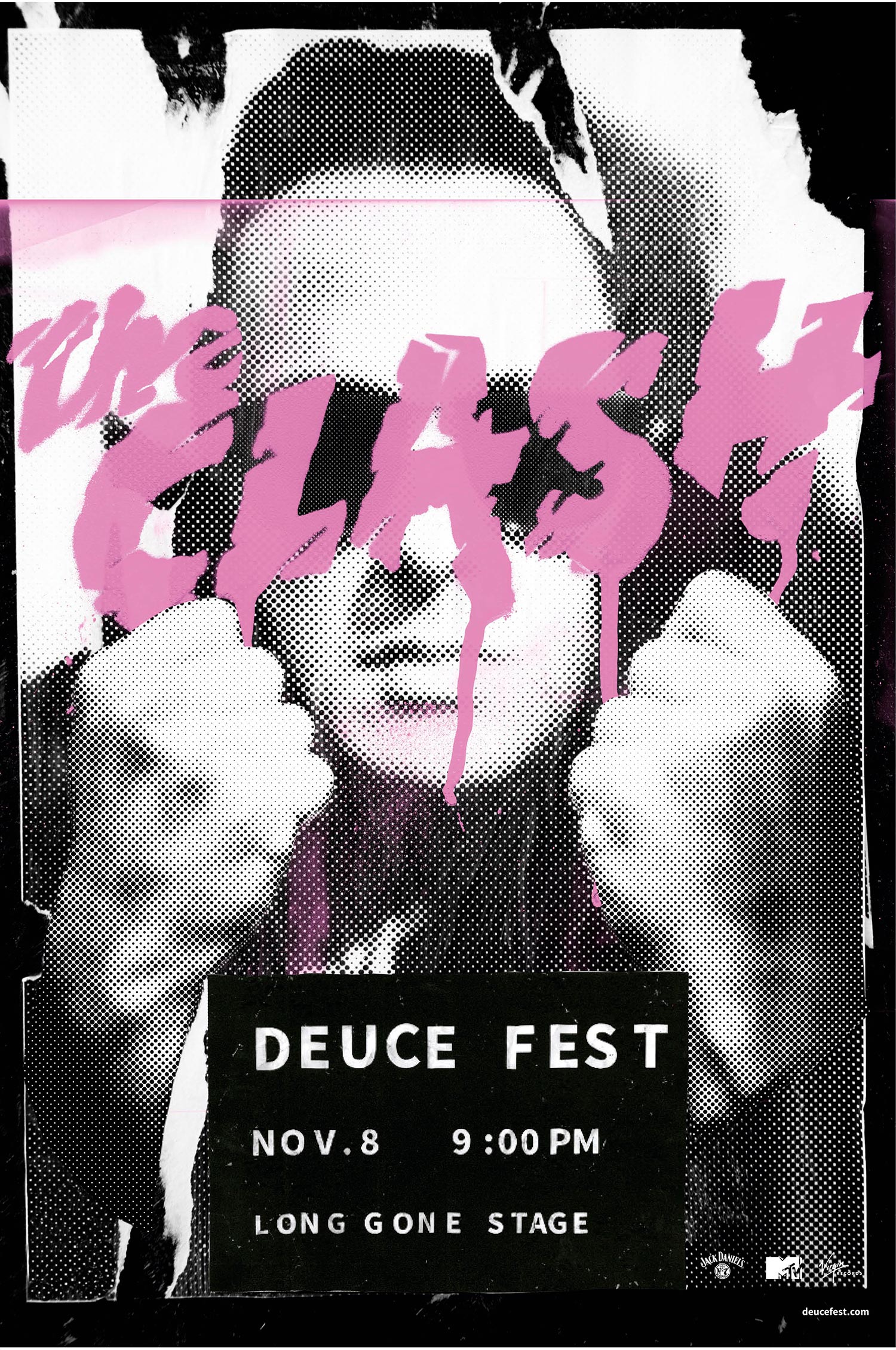 The Clash, Deuce Fest - illustrated poster by Rae Maher