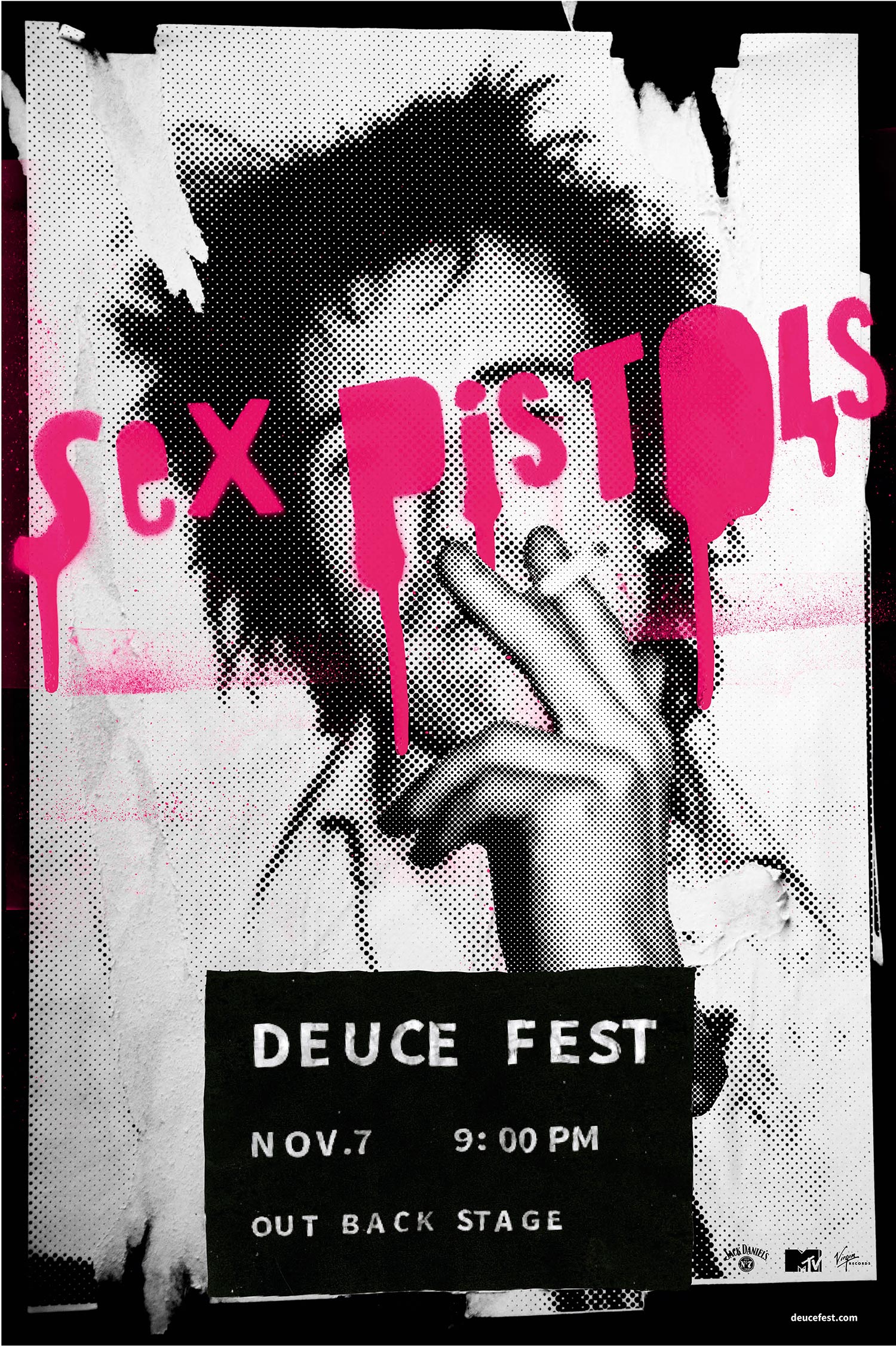 Sex Pistols, Deuce Fest - illustrated poster by Rae Maher