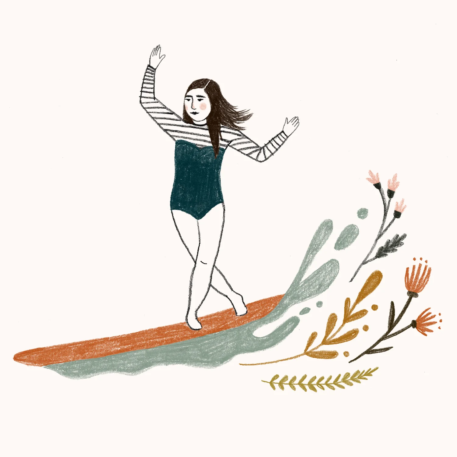 Bloom Surf The first of my "Bloom" series for my Spring 2019 collection. This one was inspired by the incredible ladies that shred in Tofino.