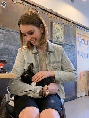 New best friend? Should I get a bunny? So cute.