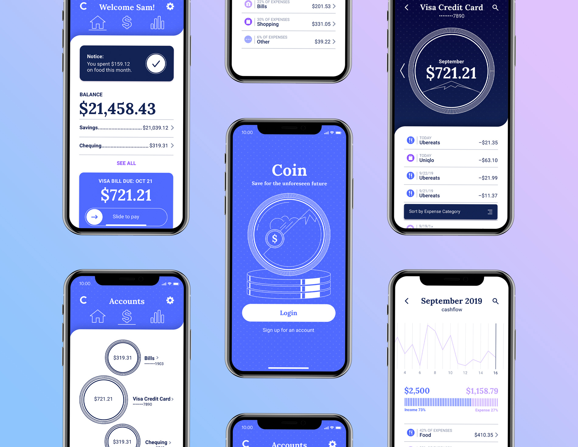 Third year students UI Design Systems Project—Designing a Finance App for Teens — IDEA School of Design Blog | Capilano University Illustration and Design School