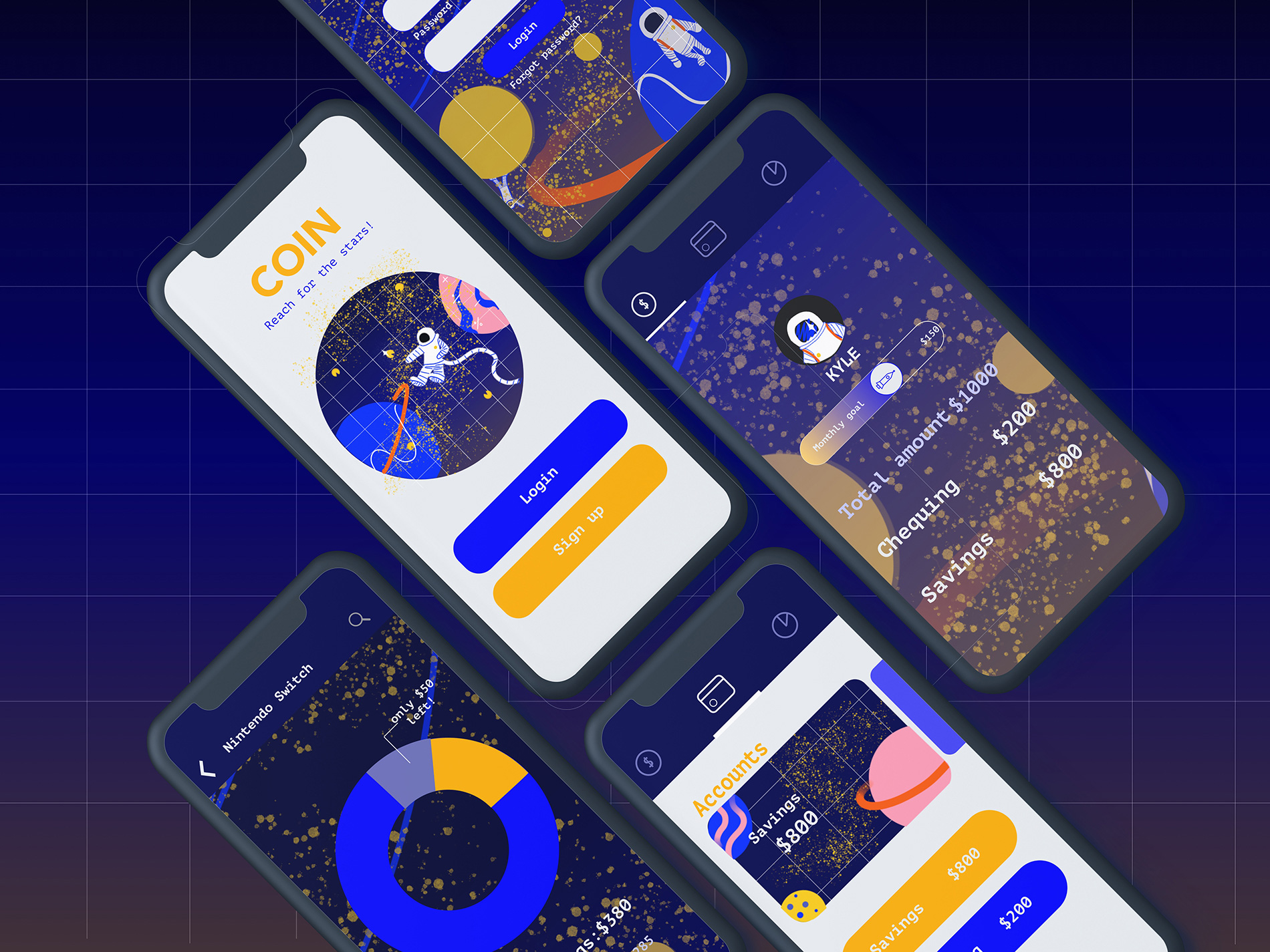 Third year students UI Design Systems Project—Designing a Finance App