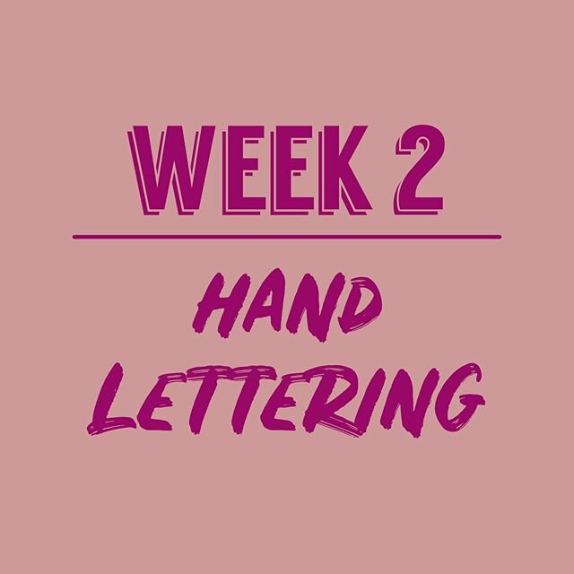 Week two! This week our incredible guest expert is Sarah from @lowtide.lettering, teaching us all about hand lettering. Your challenge is to letter the lyrics to your favourite song. Both digital and traditional media are fine, but if you do most of 