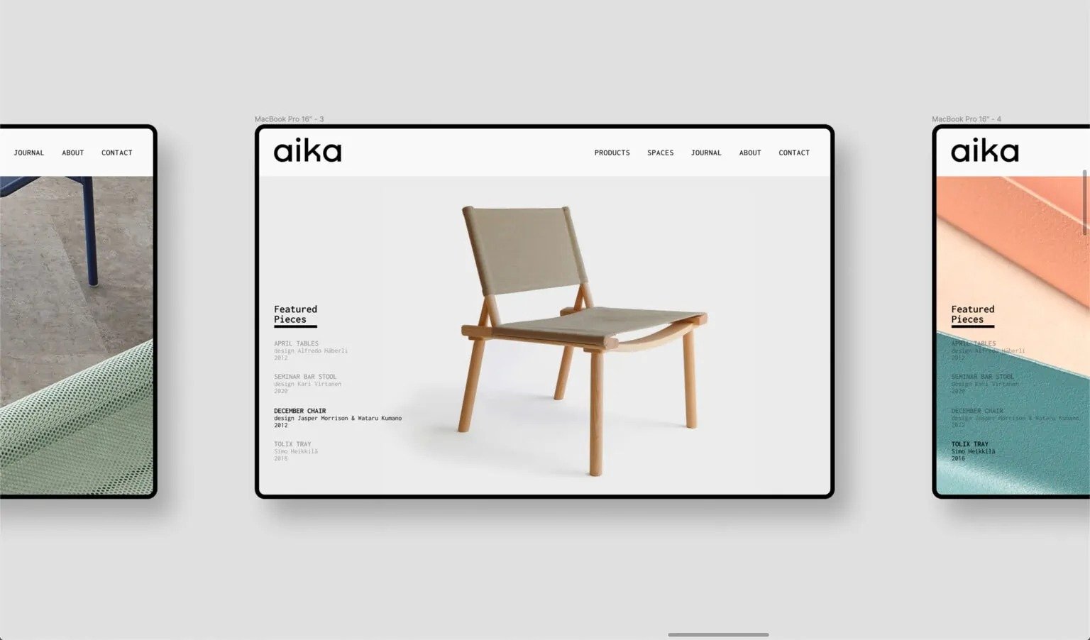 Furniture brand website design